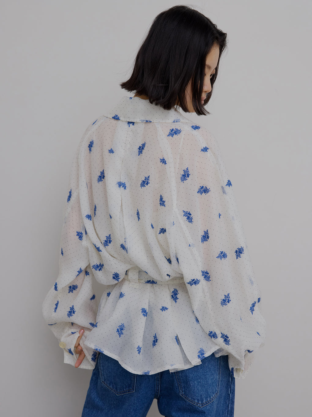 DOT FLOWER VEIL TRENCH