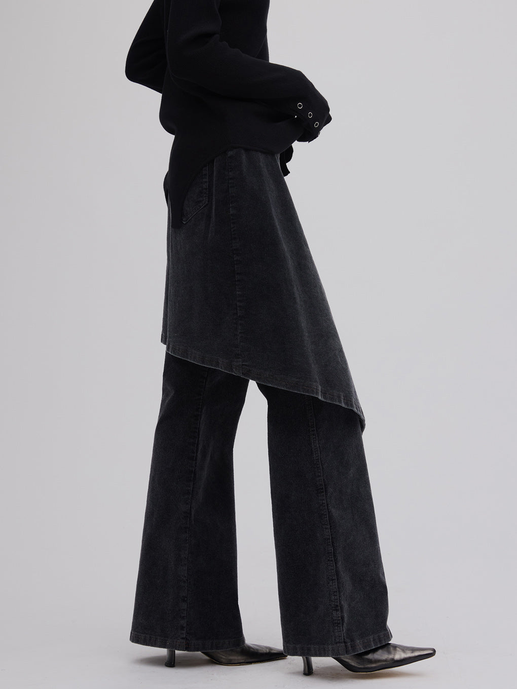 UND STRETCH CORDUROY SKIRT WITH PANTS