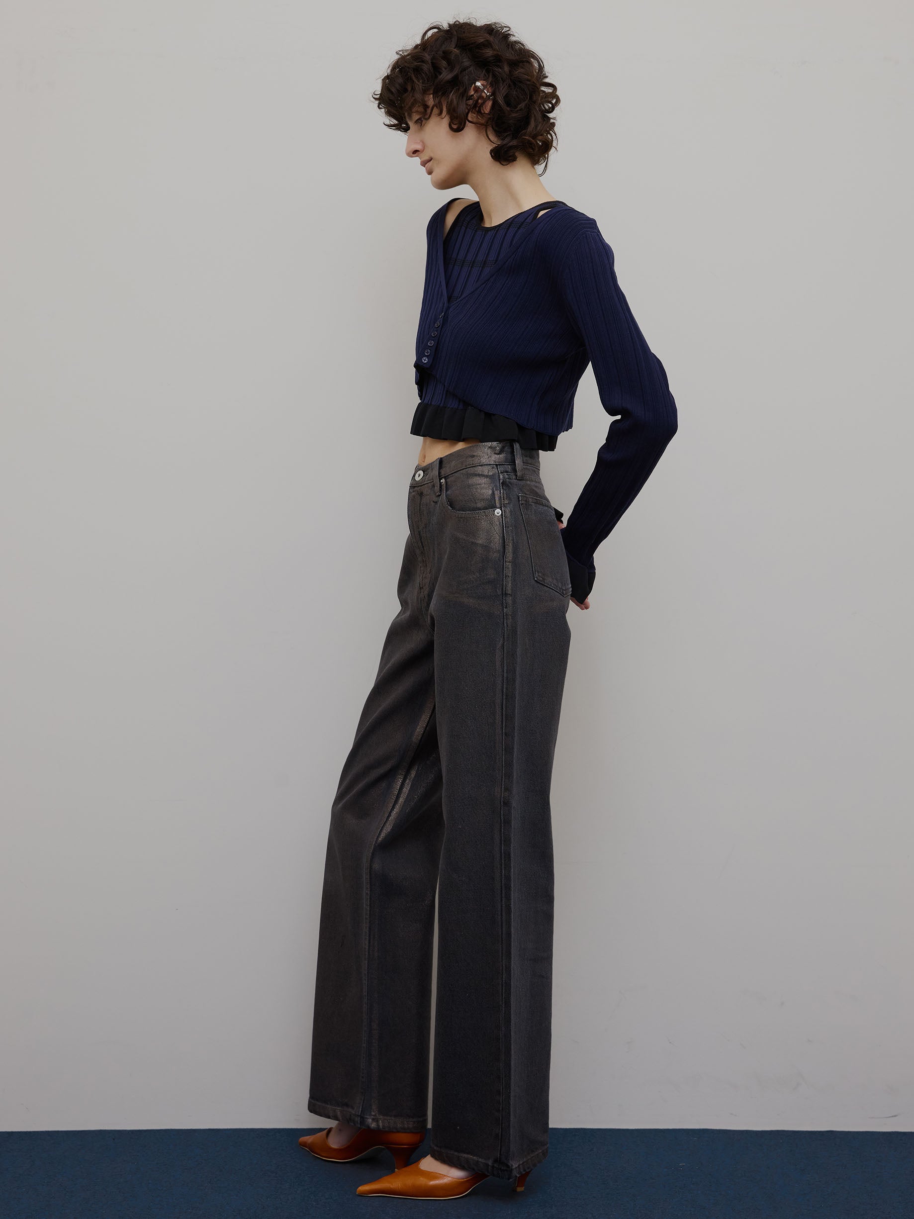 MEDI PURIPURI SHORT KNIT CARDIGAN