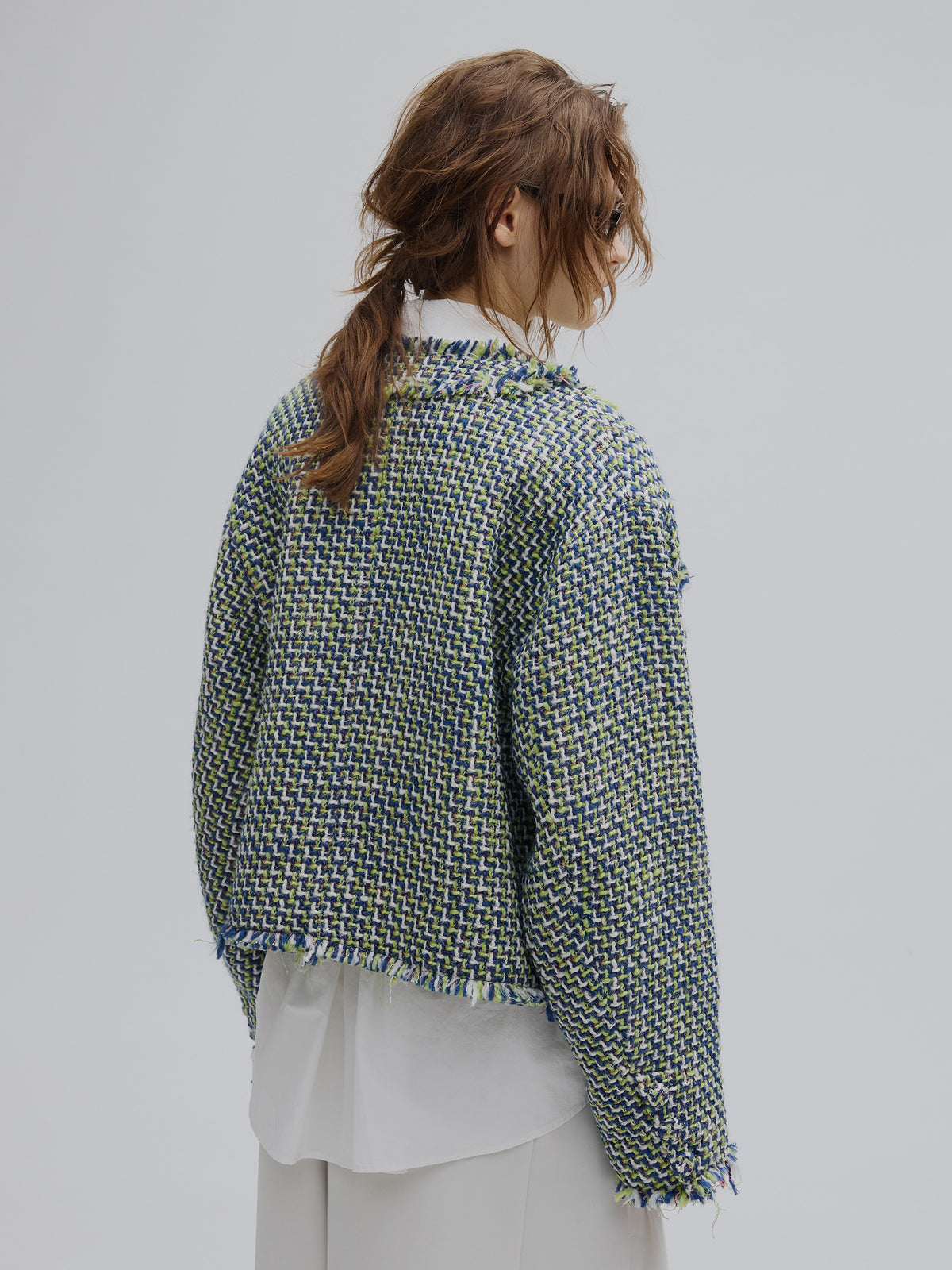 TWEED FRINGE SHORT JACKET