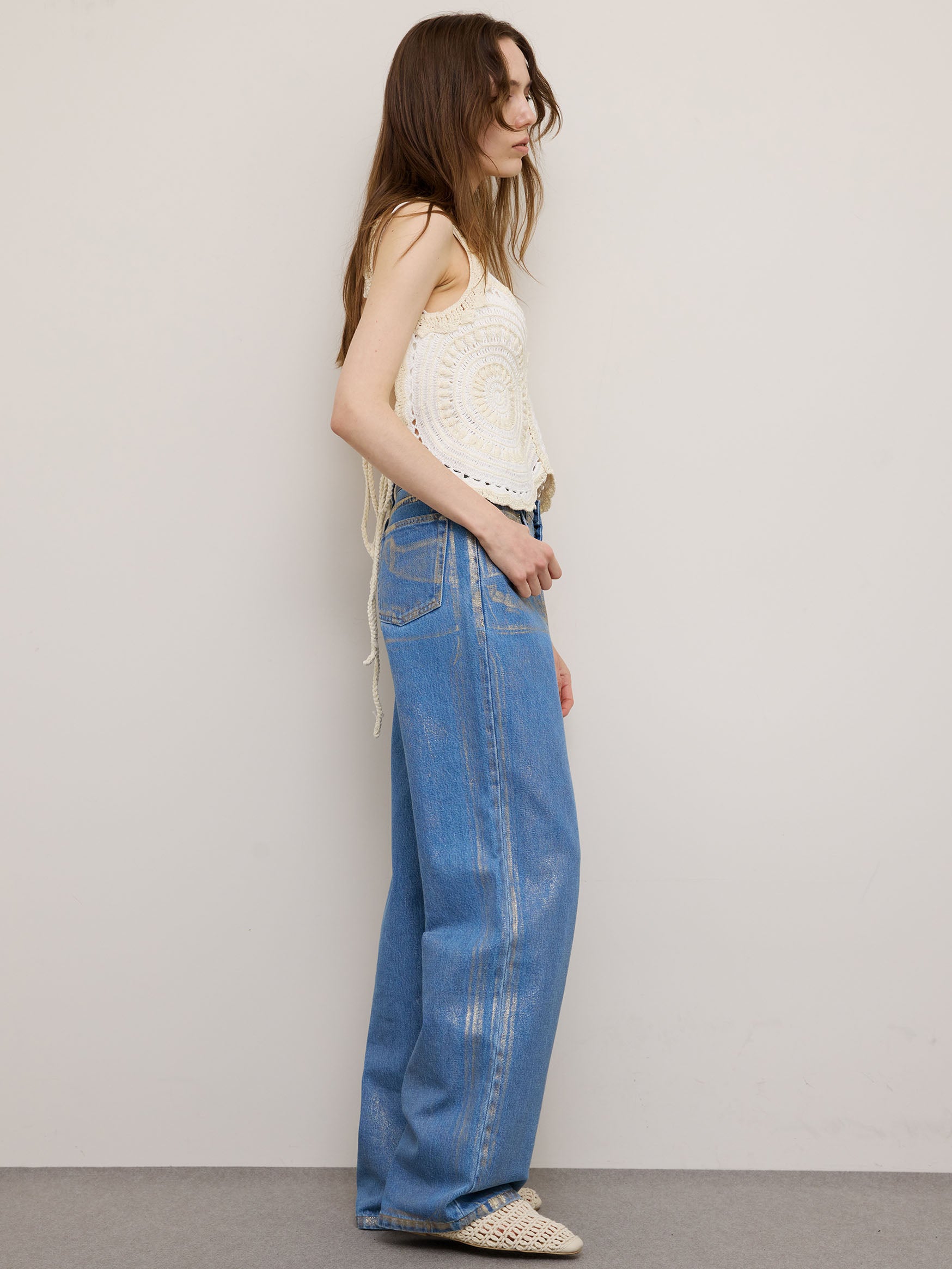 FOIL STRAIGHT COLOR DENIM