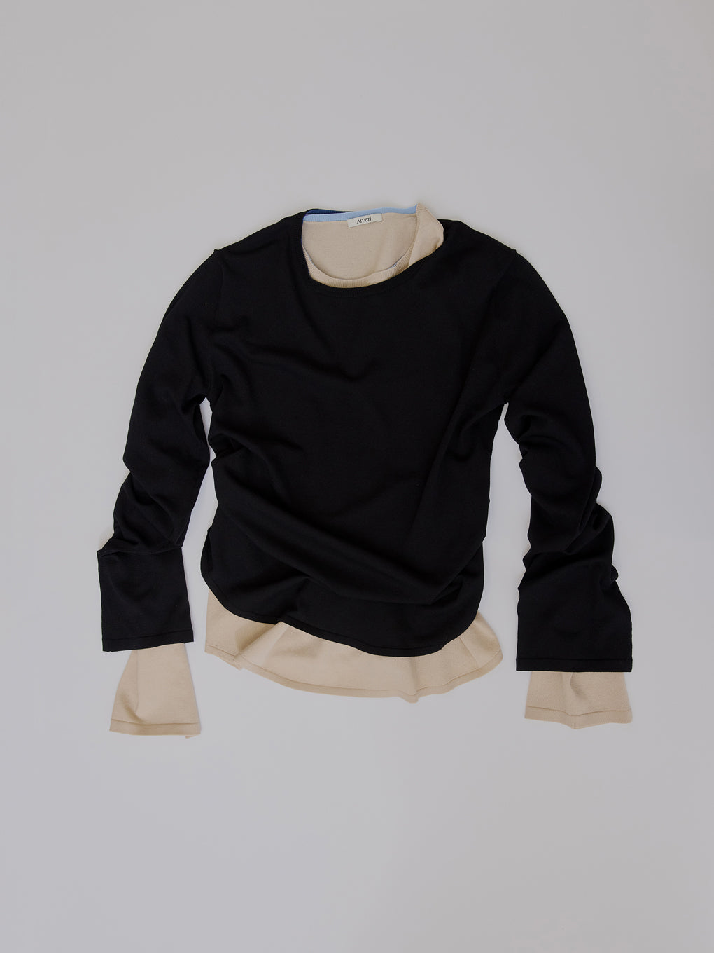 LOW BASIC LONG SLEEVE KNIT TOP