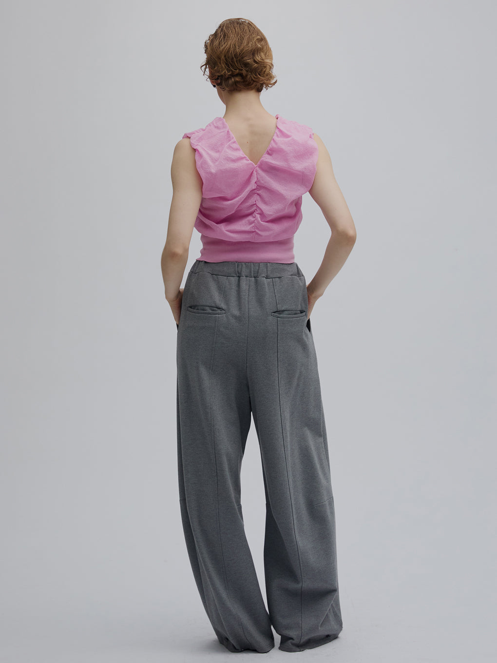 2WAY HEM BUTTON BARREL PANTS