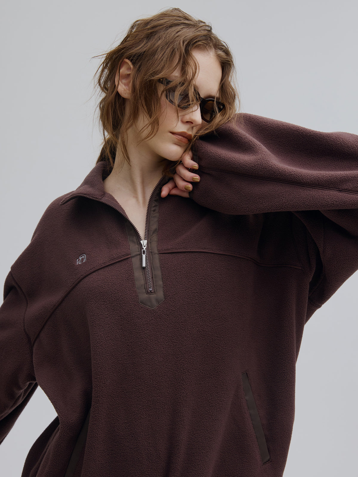 HALF ZIP FLEECE TOPS