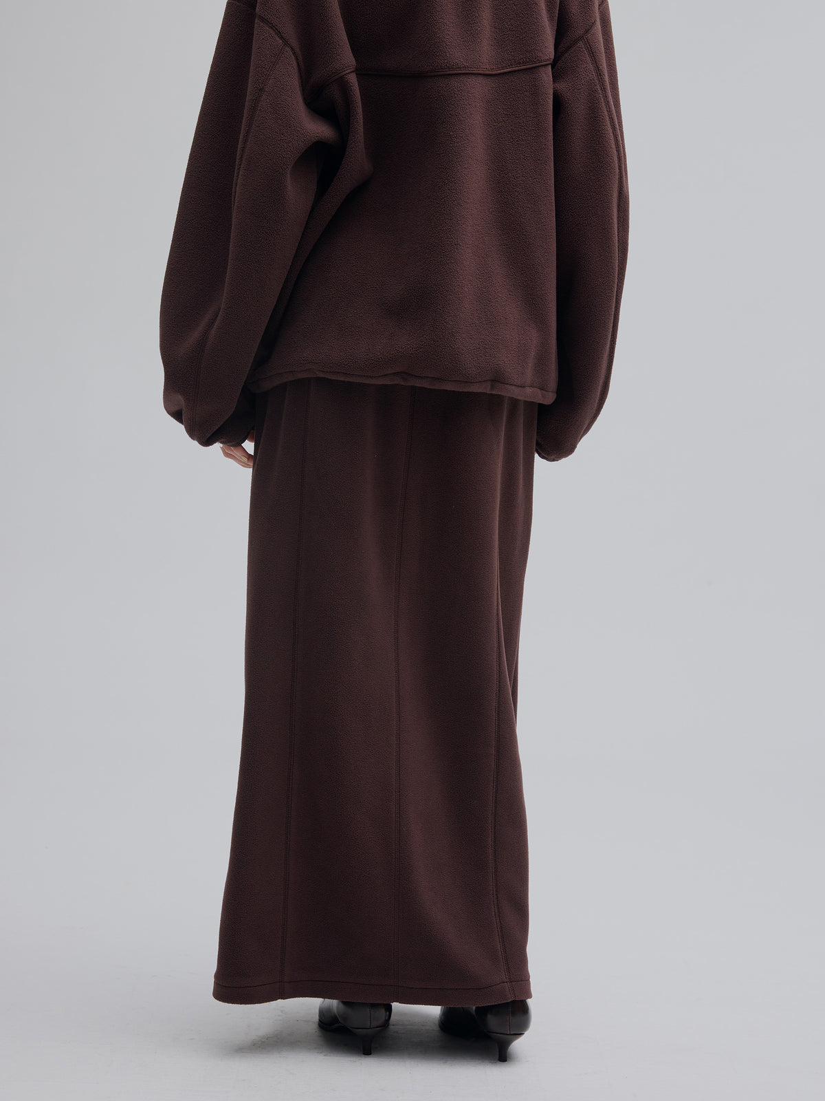 ZIP SLIT FLEECE SKIRT