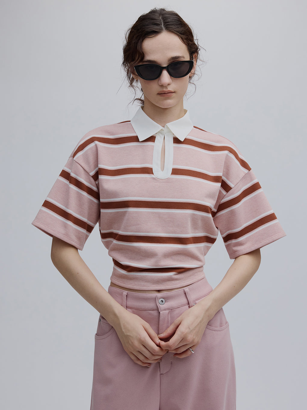 WAIST MARK RUGGER SHIRT TOP
