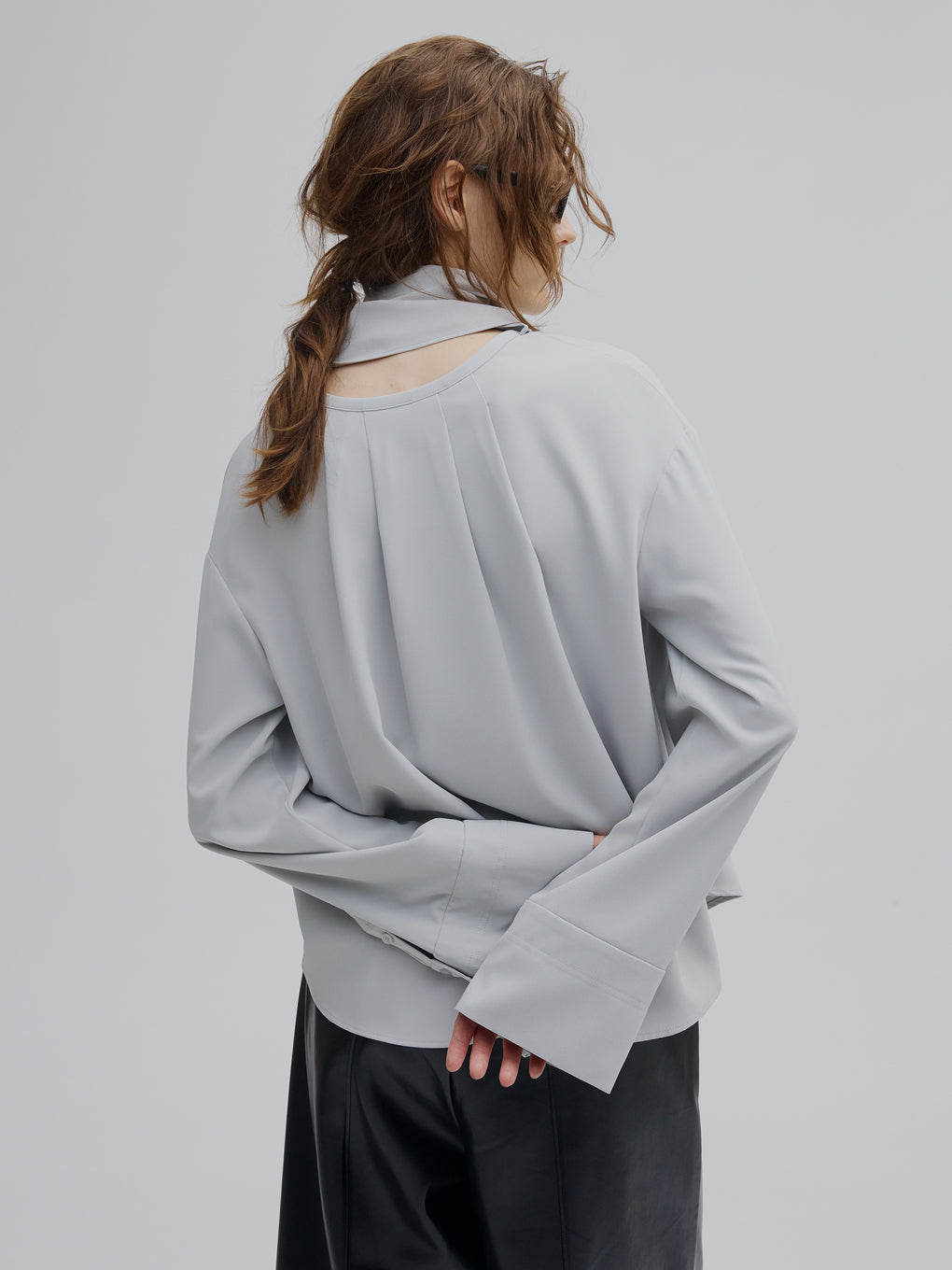MULTI WAY DRAPE SCARF BLOUSE