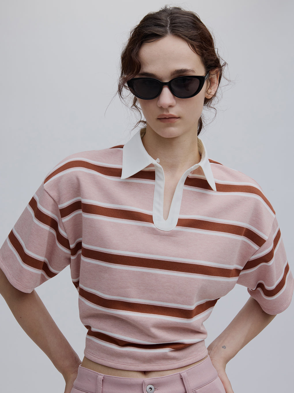WAIST MARK RUGGER SHIRT TOP