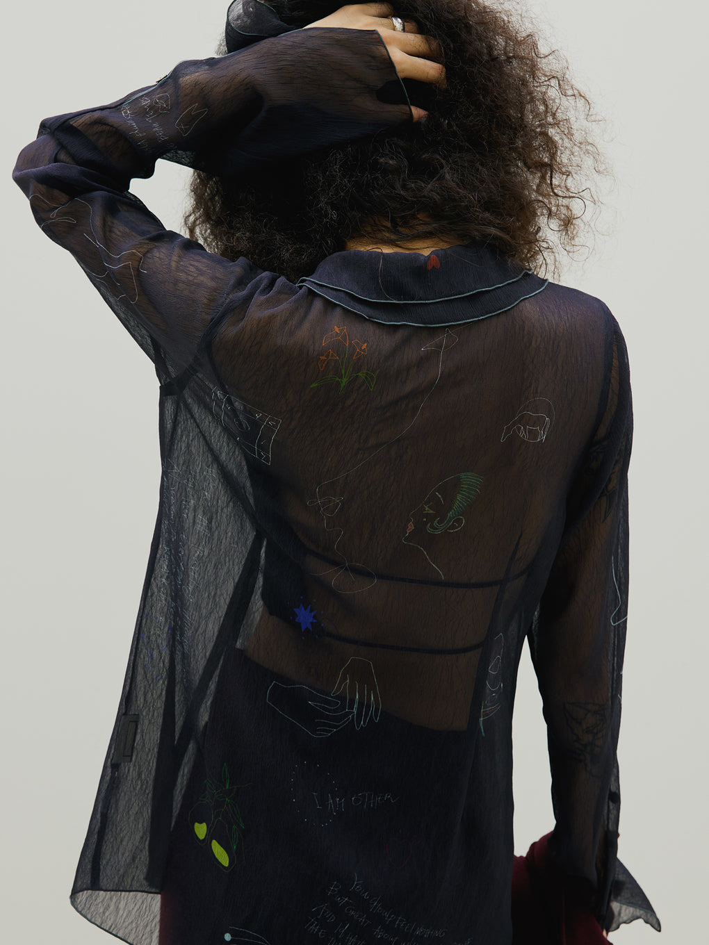 UND ASSORT COLOR TATTOO SHEER TOP