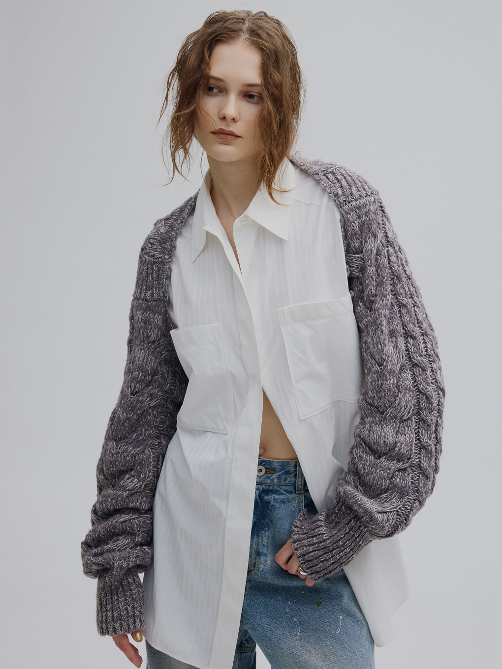 MULTI WAY CABLE KNIT MUFFLER