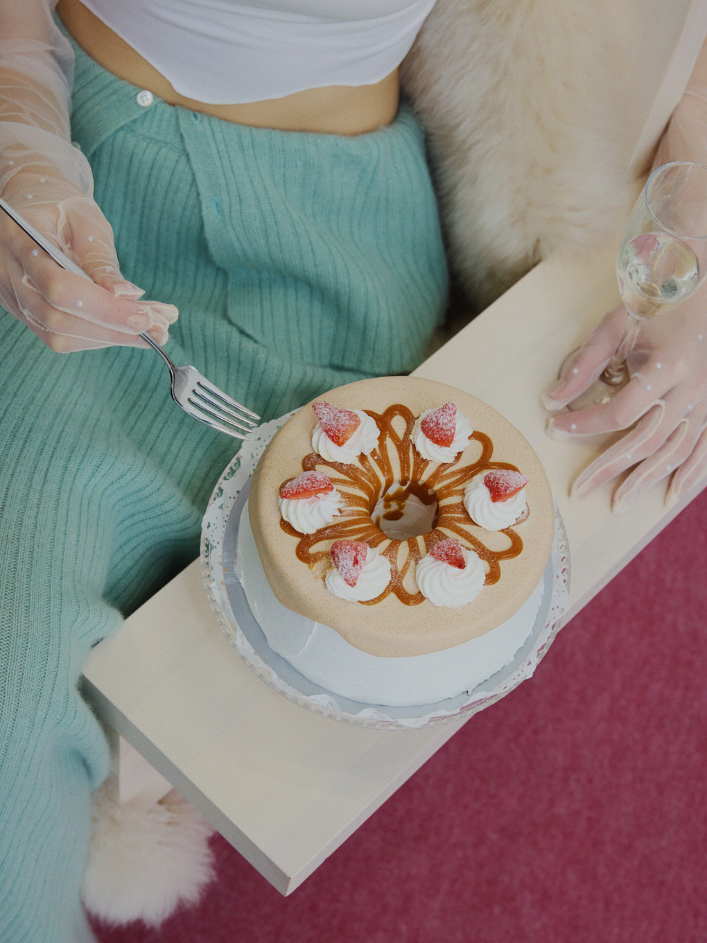 UND RACCOON BLEND KNIT SKIRT