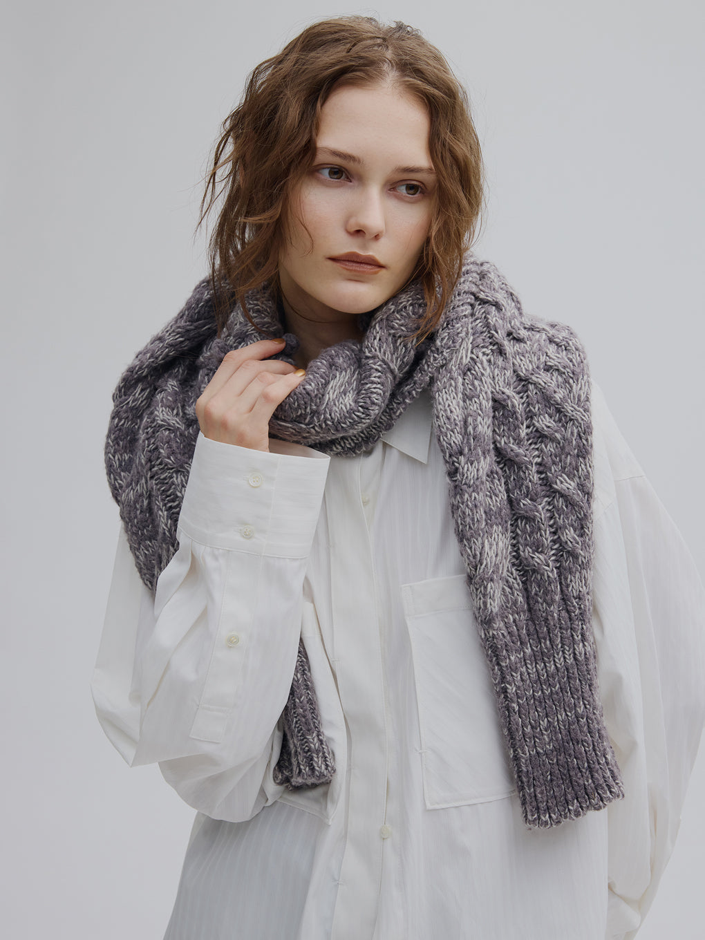MULTI WAY CABLE KNIT MUFFLER