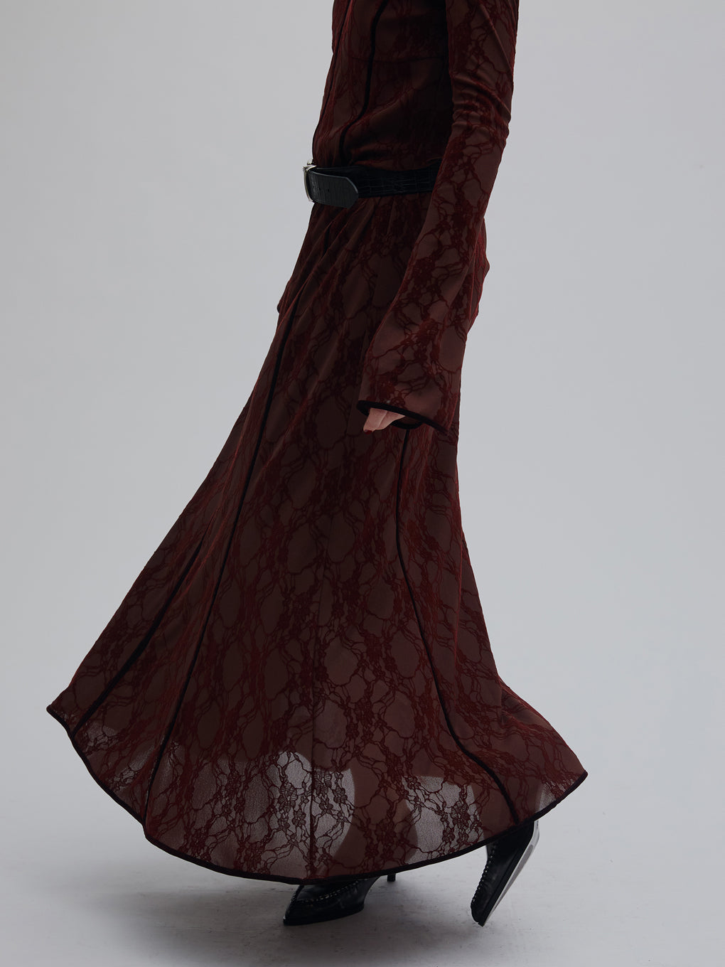 SHEER FLOCKY MERMAID DRESS