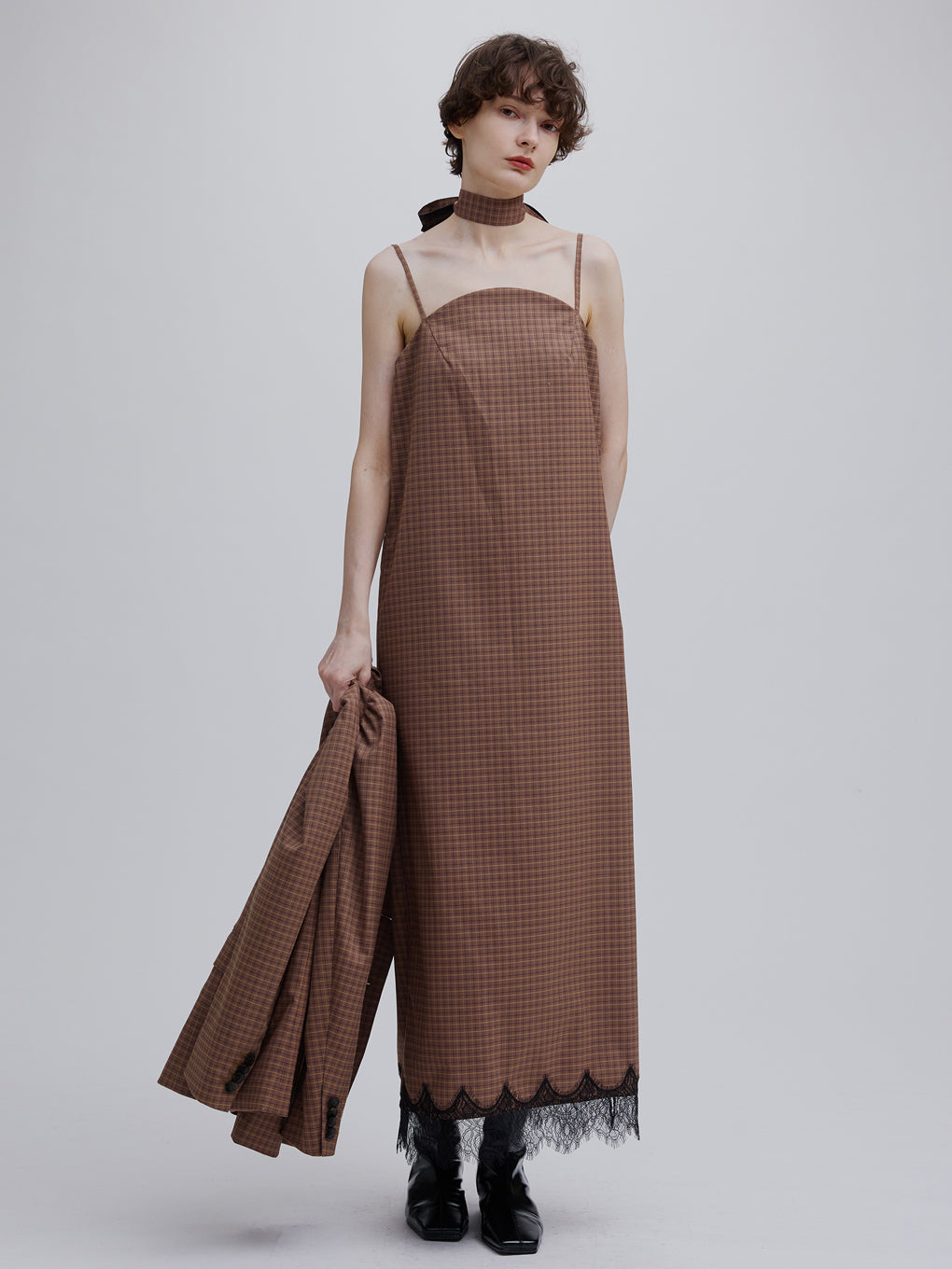 UND JACKET SET CHECK DRESS