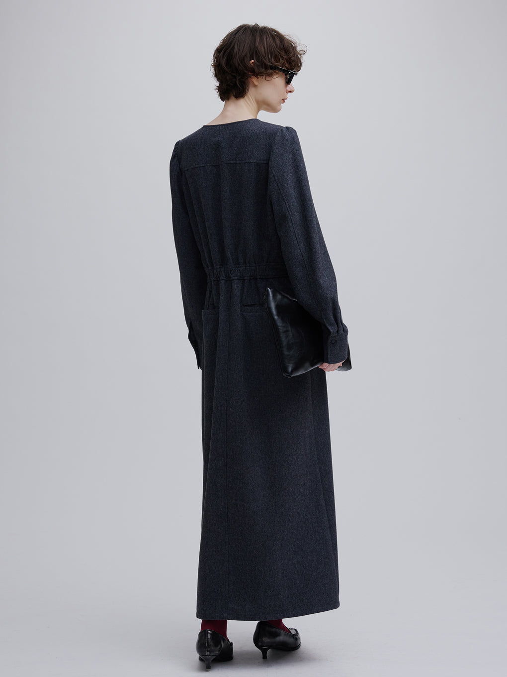 UND MELANGE FLANNEL DRESS