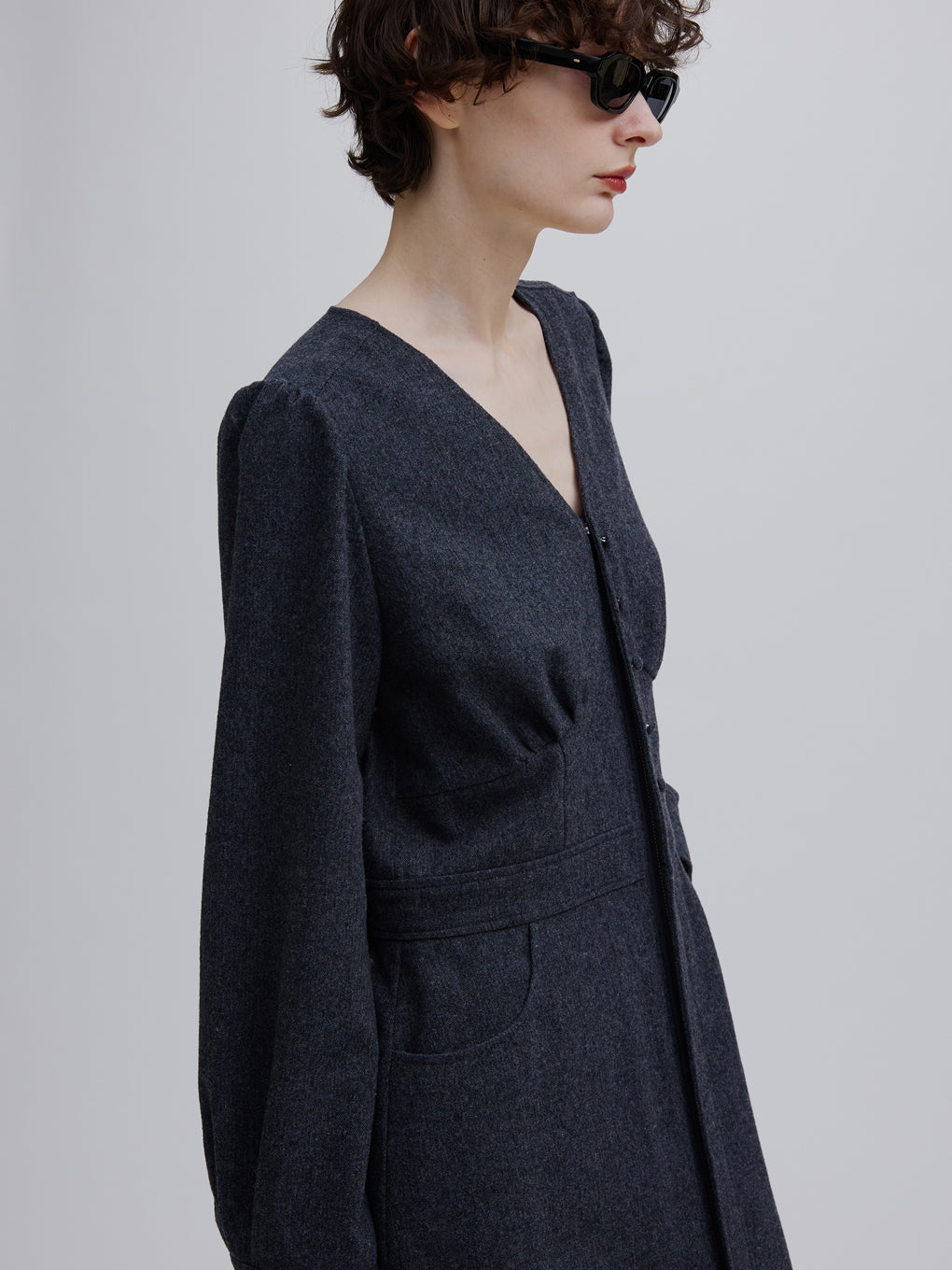 UND MELANGE FLANNEL DRESS