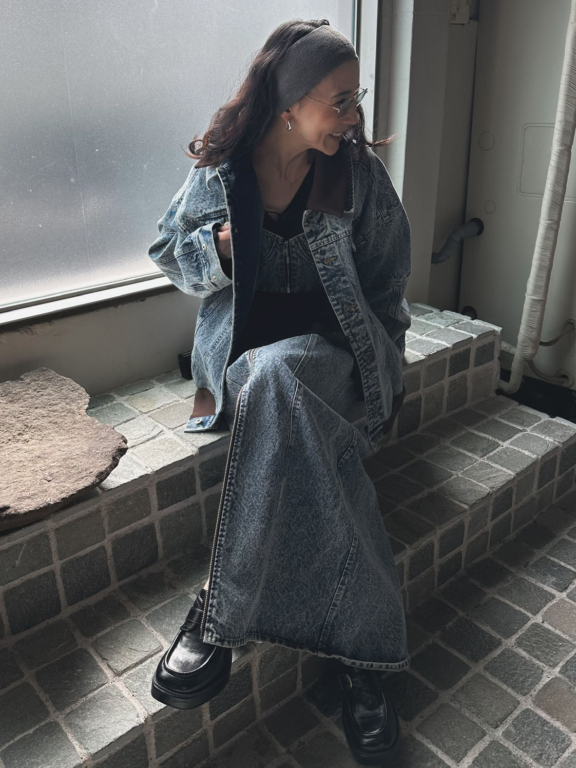 RIB MIX DENIM BLOUSON