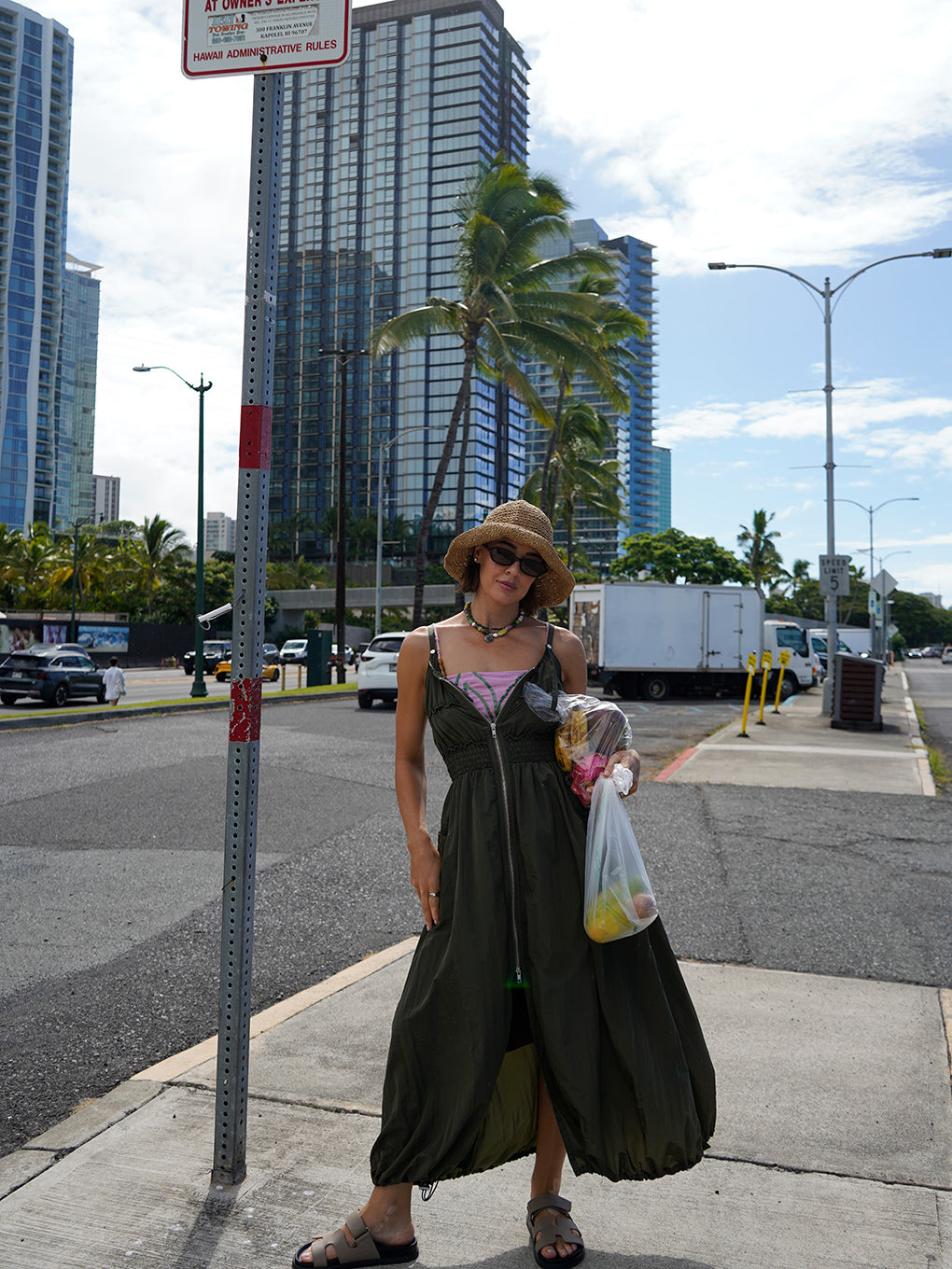 UTILITY BALLOON ZIP DRESS