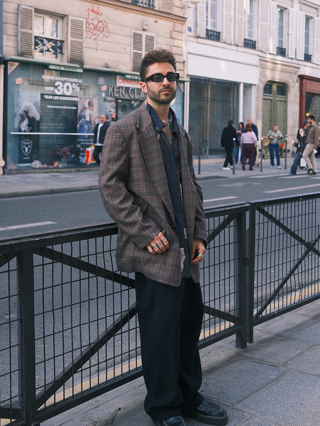 DEFORMATION TACK CHECK JACKET
