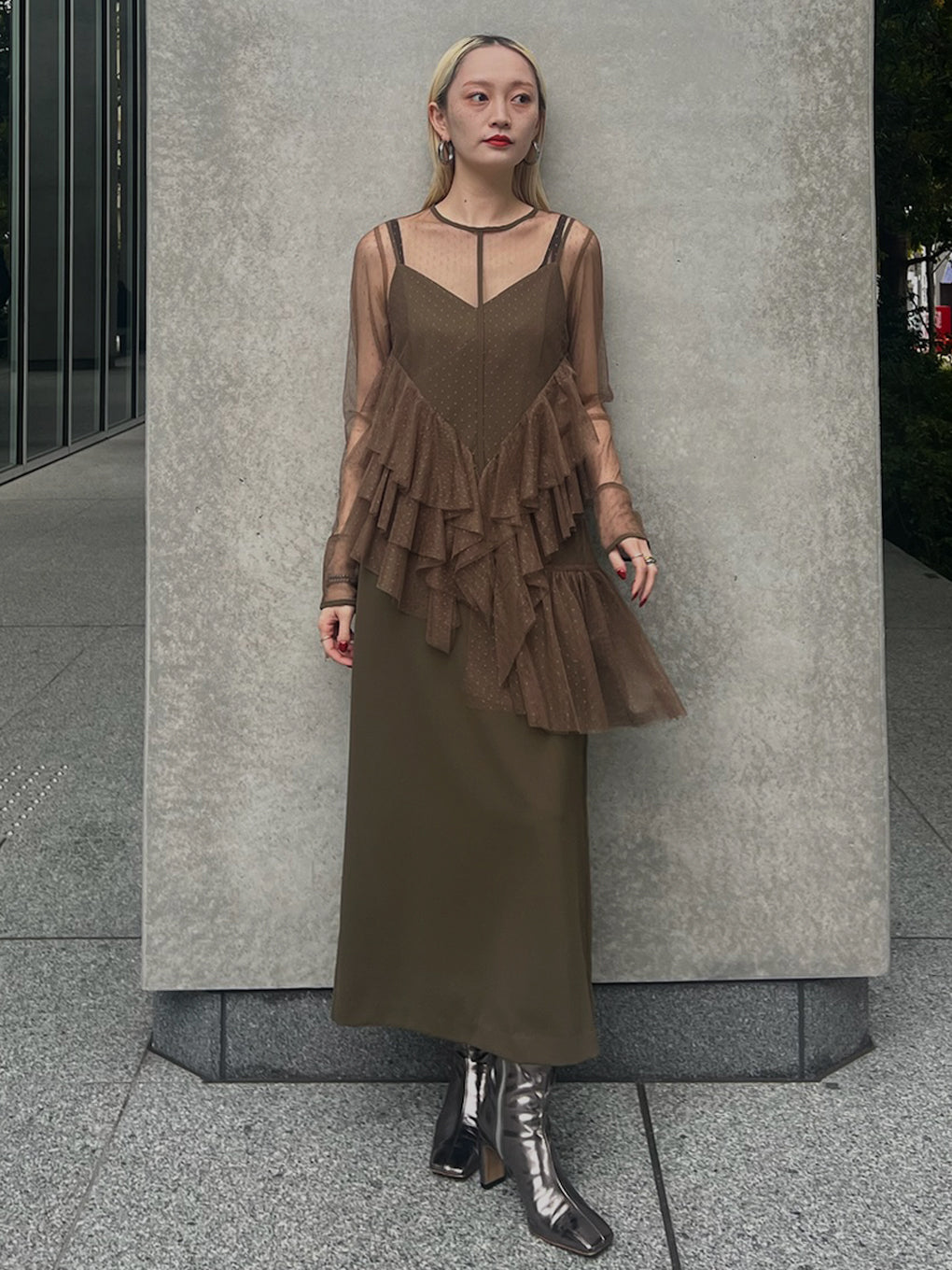 TULLE FRILL TOP SET DRESS