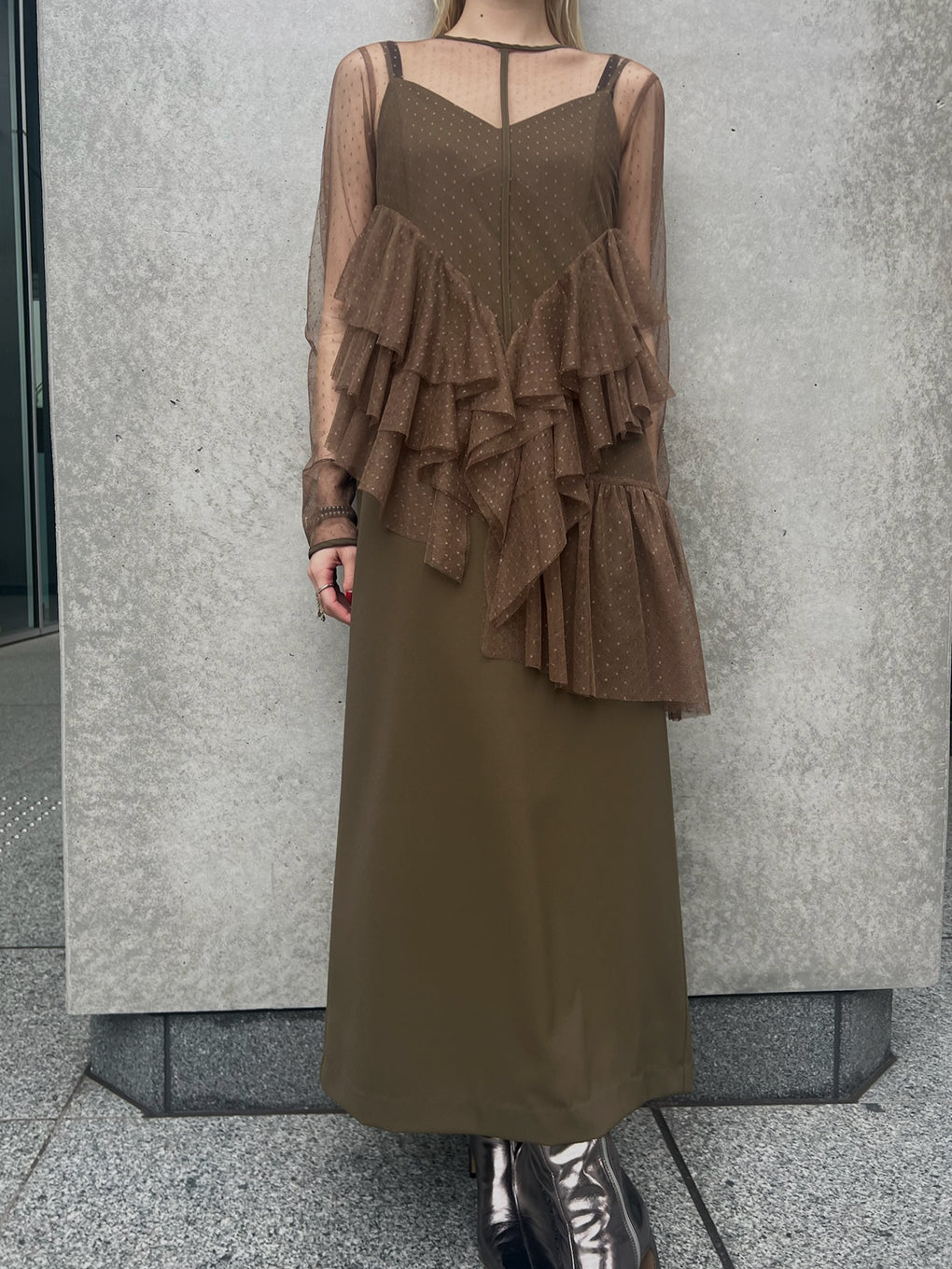 TULLE FRILL TOP SET DRESS