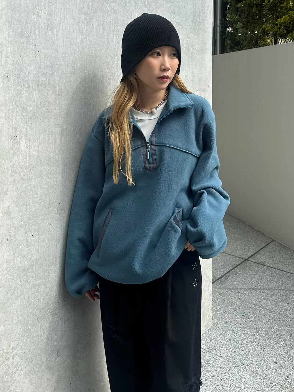 HALF ZIP FLEECE TOPS