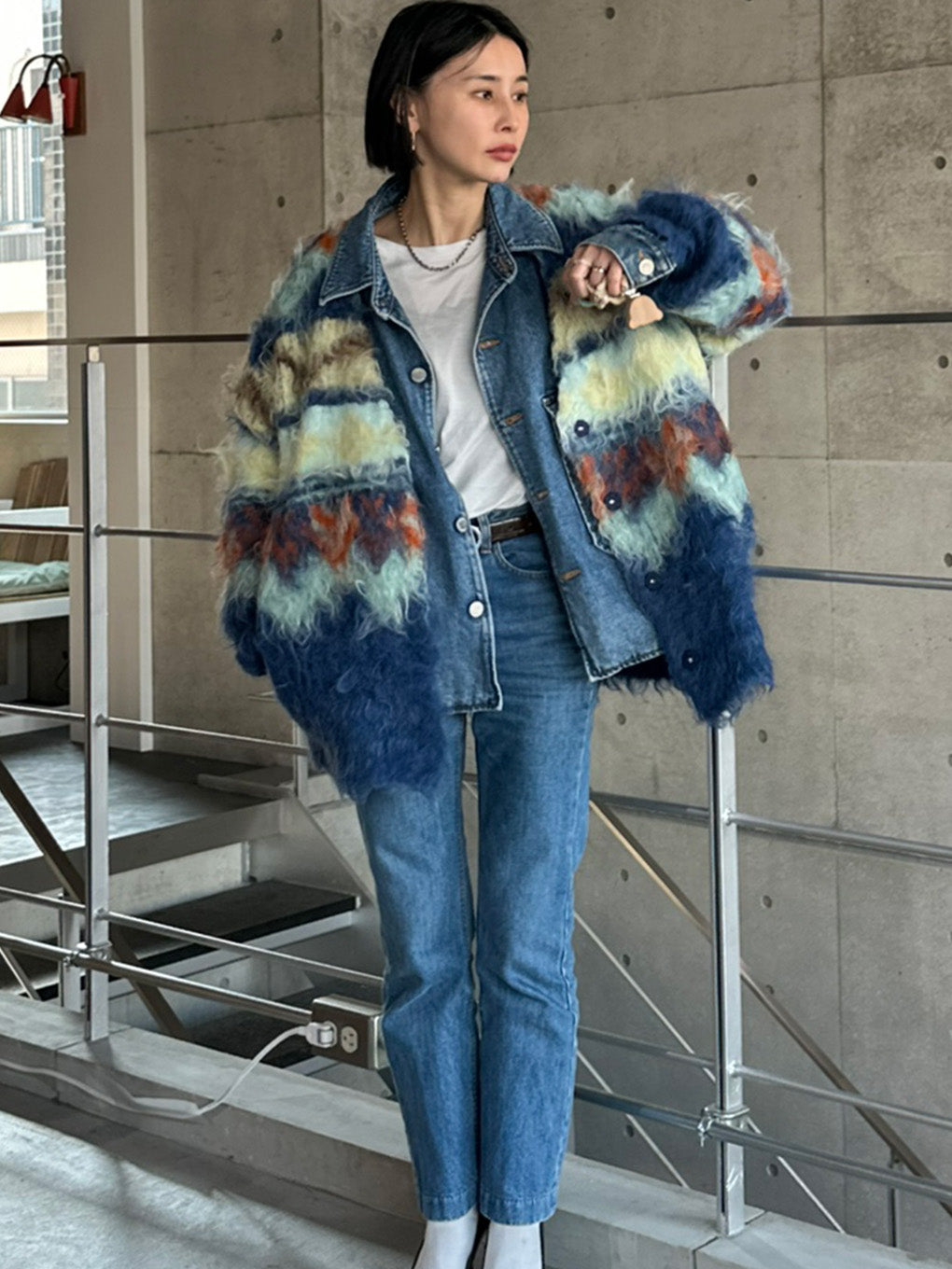 MONSTER SHAGGY LONG KNIT CARDIGAN