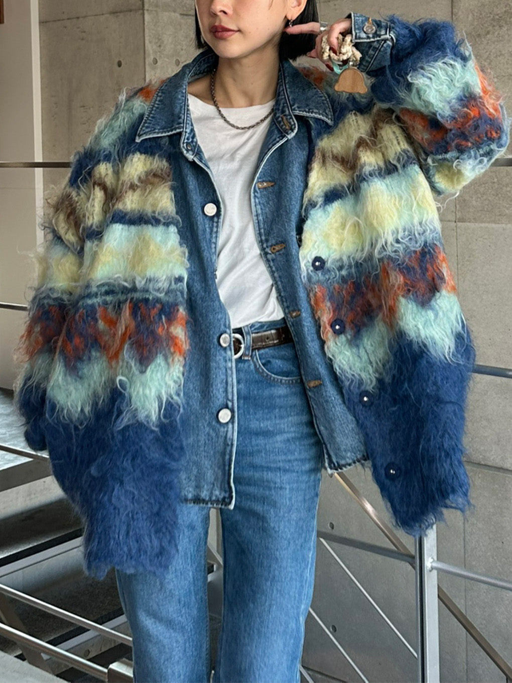 MONSTER SHAGGY LONG KNIT CARDIGAN