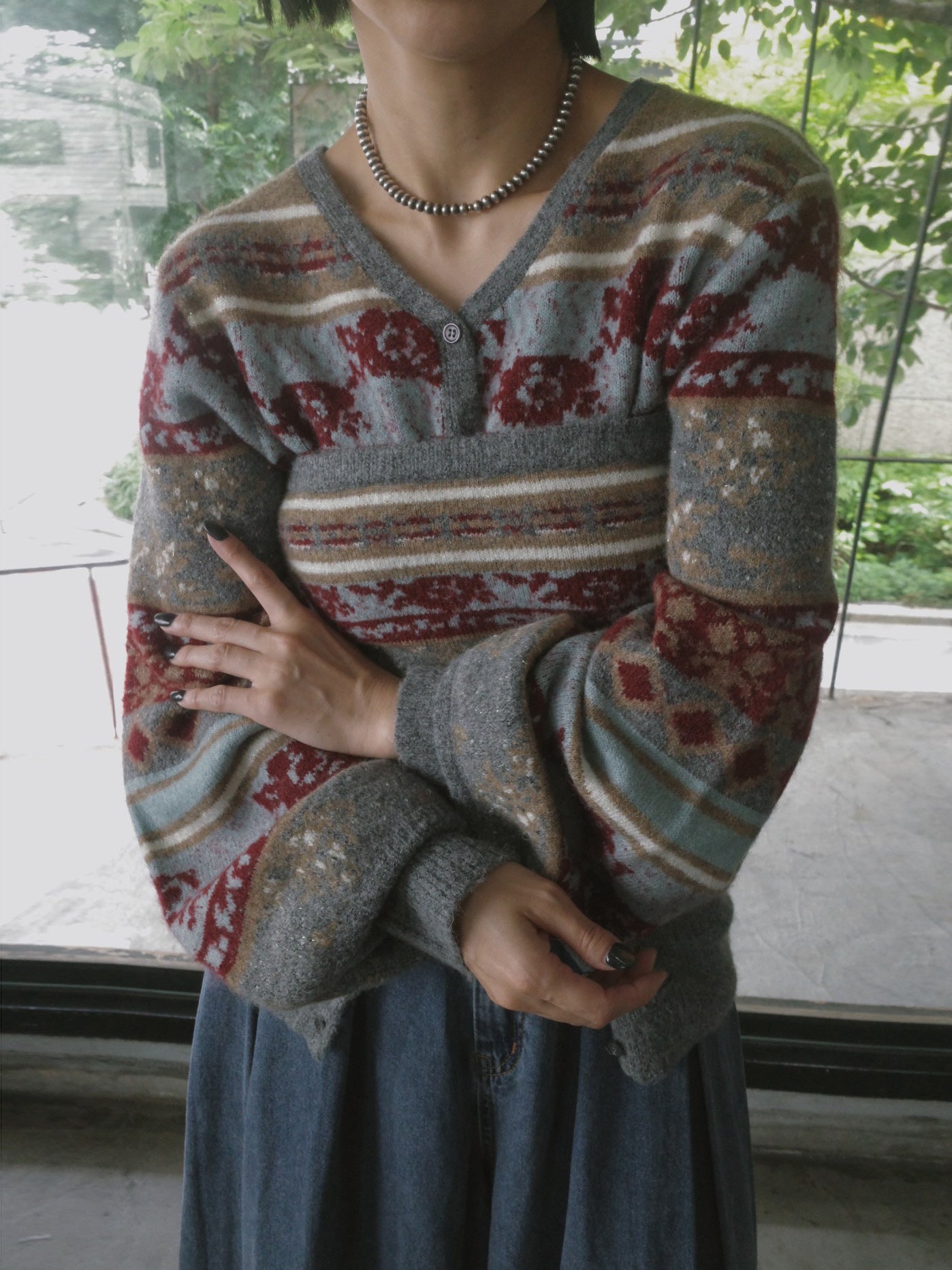 UND JACQUARD FAIR ISLE BUISTIER SET KNIT