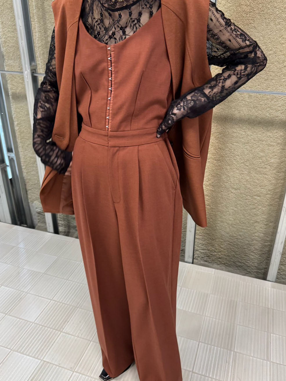 2WAY HOOK ARRANGE SALOPETTE PANTS