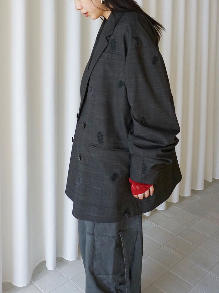 CHECK FLOWER PAPA JACKET