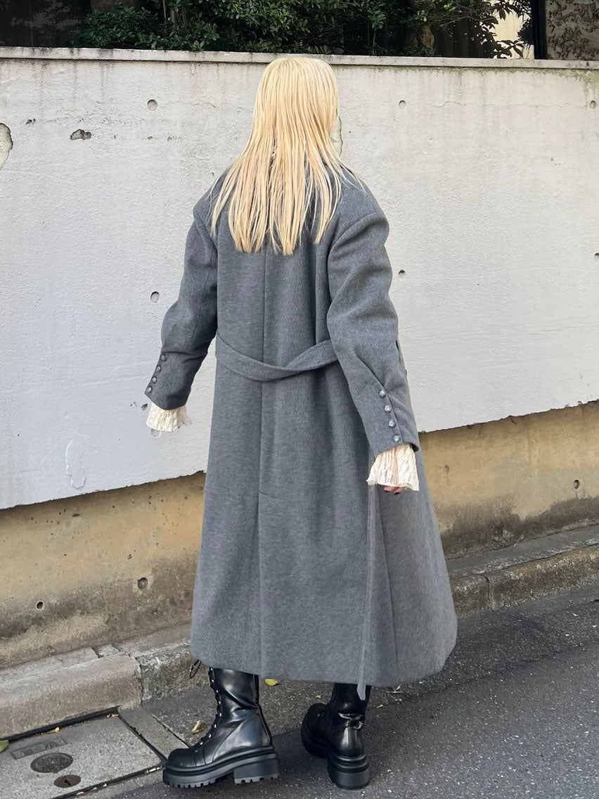 WIDE SHOULDER WOOL CHESTER COAT