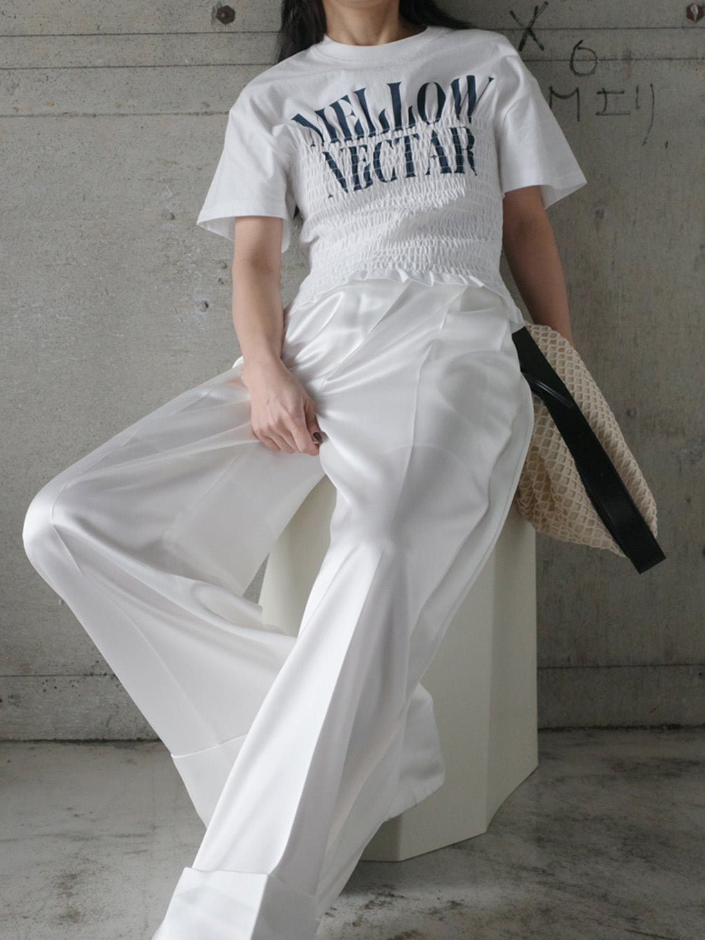 MEDI SHIRRING CONCEPT TEE