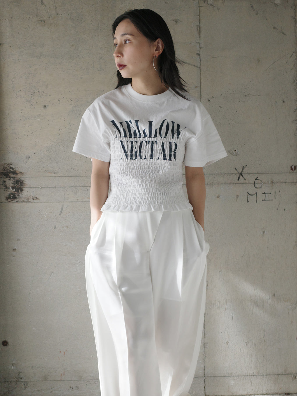 MEDI SHIRRING CONCEPT TEE