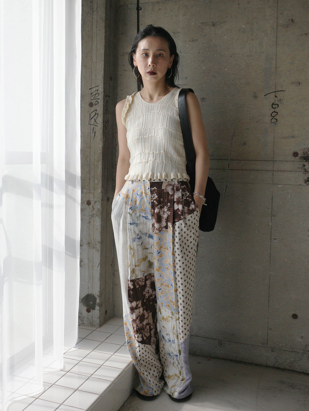 MEDI VARIOUS PATTERN TUCK PANTS