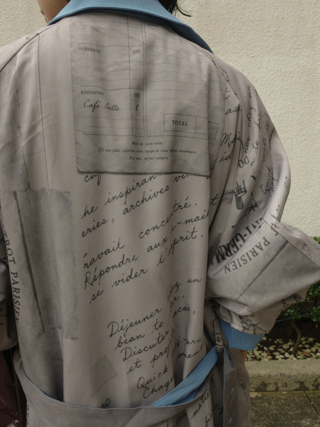 REVERSIBLE PARIS LETTER TRENCH COAT