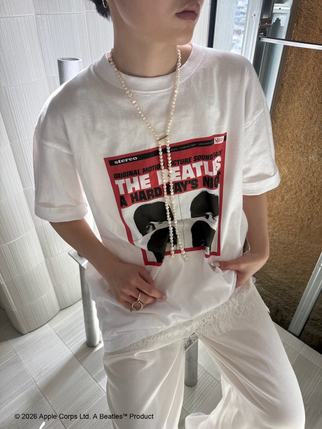 THE BEATLES × Ameri PRINT OVER TEE