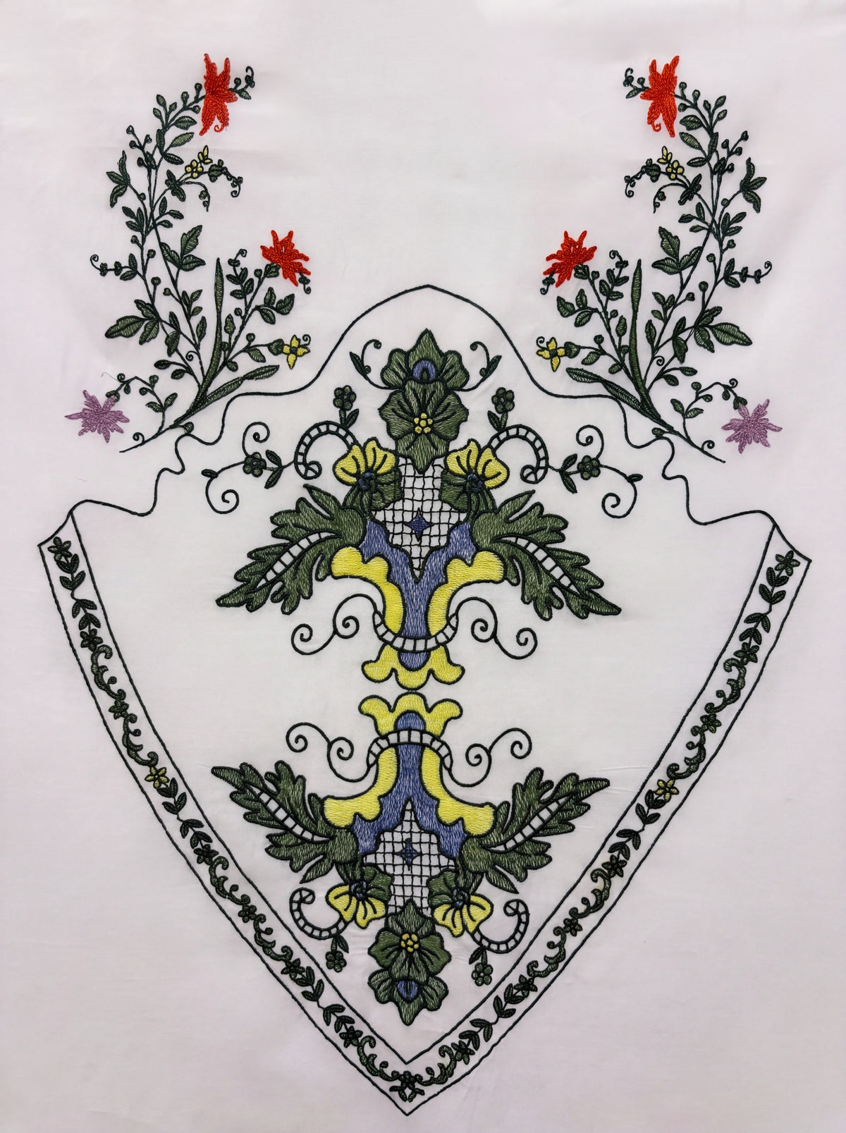 VINTAGE TABLECLOTH EMBROIDERY CAMI DRESS