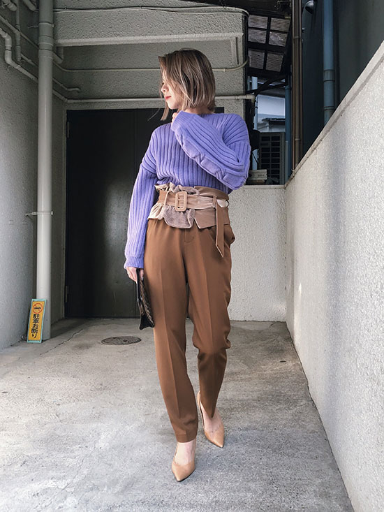 yuko_MIXTURE CORSET PANTS