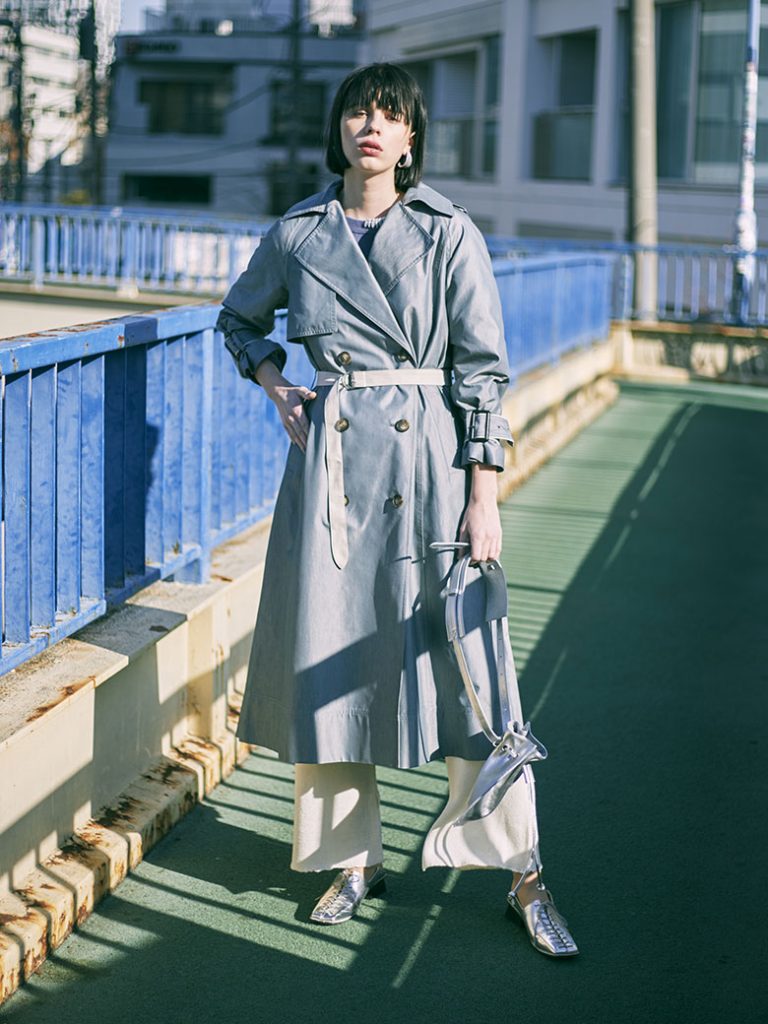 VARIOUS BACK PLEATS TRENCH