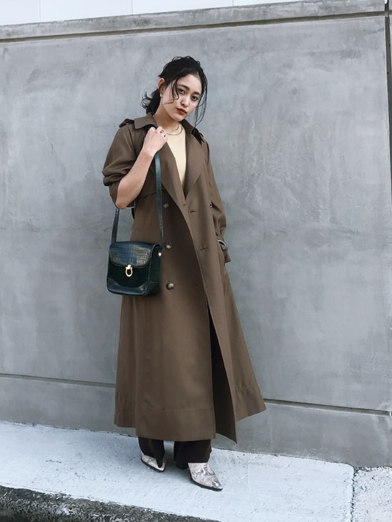 akane_VARIOUS BACK PLEATS TRENCH