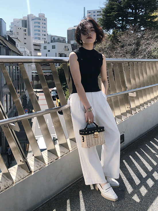 shioriok_MEDI DOUBLE LAYERED KNIT TOP