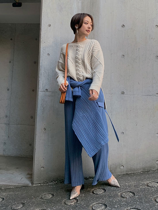 shiho_UNDRESSED ASYMMETRY CABLE KNIT