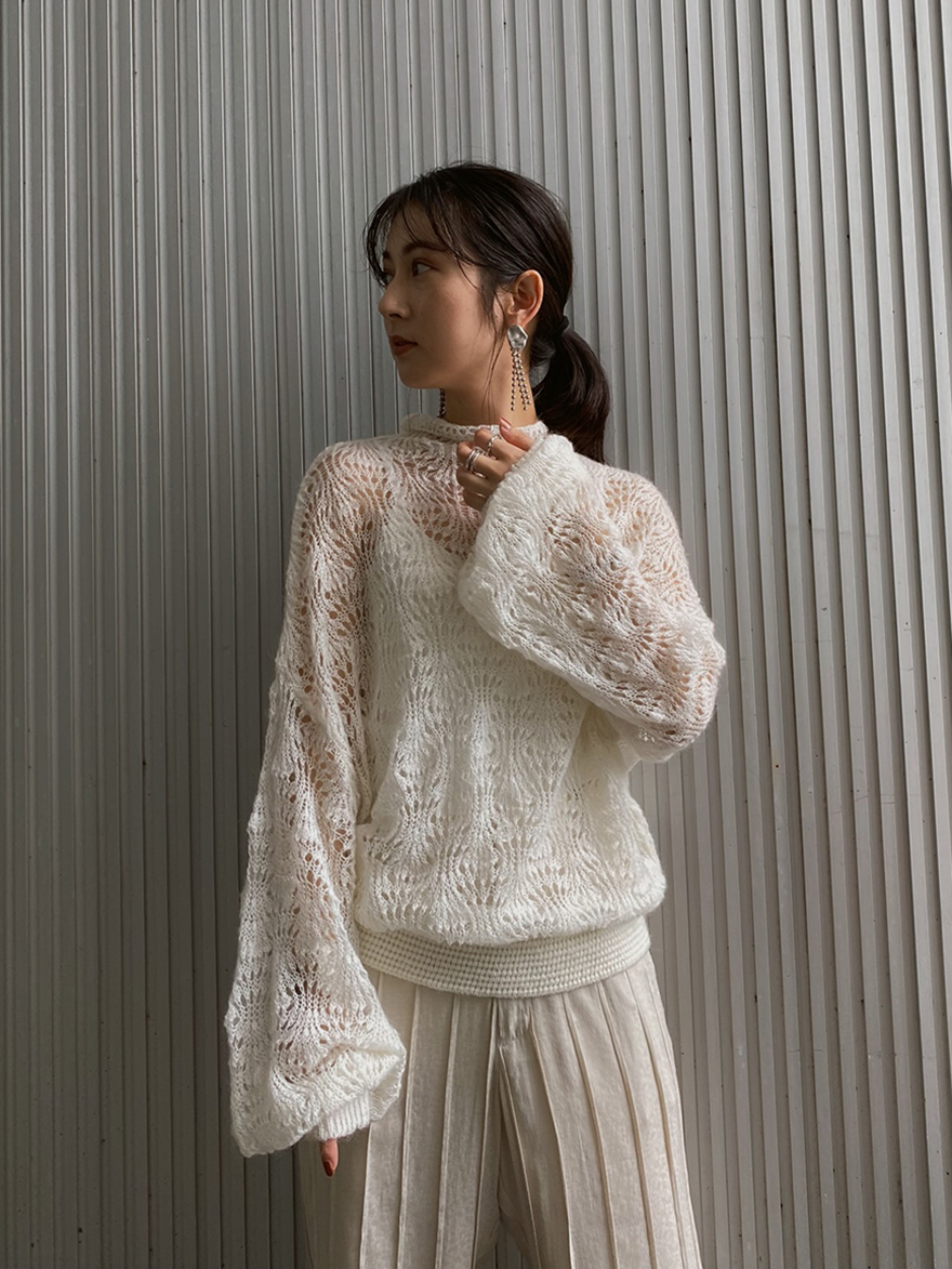 yu_MOHAIR LACY KNIT