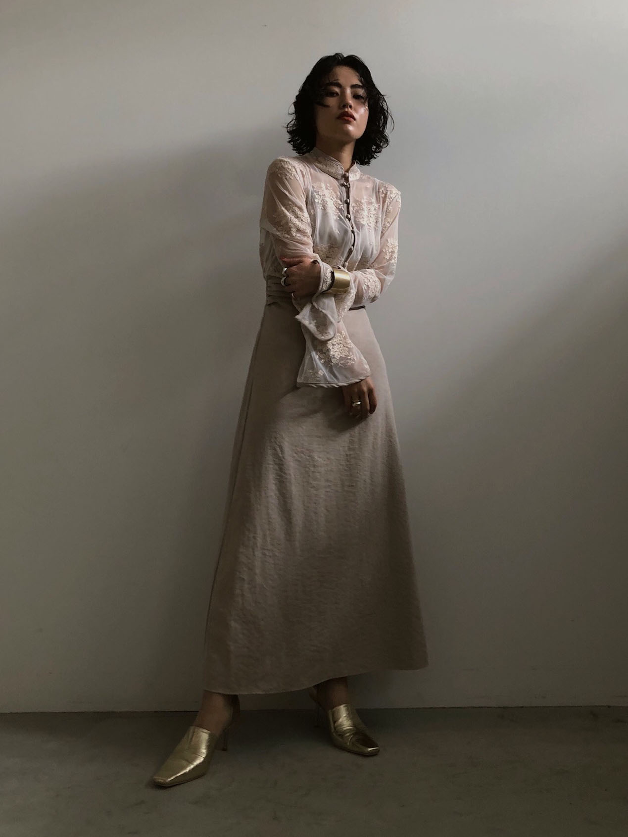 shiori_FLOWER LACE DRESS | AMERI