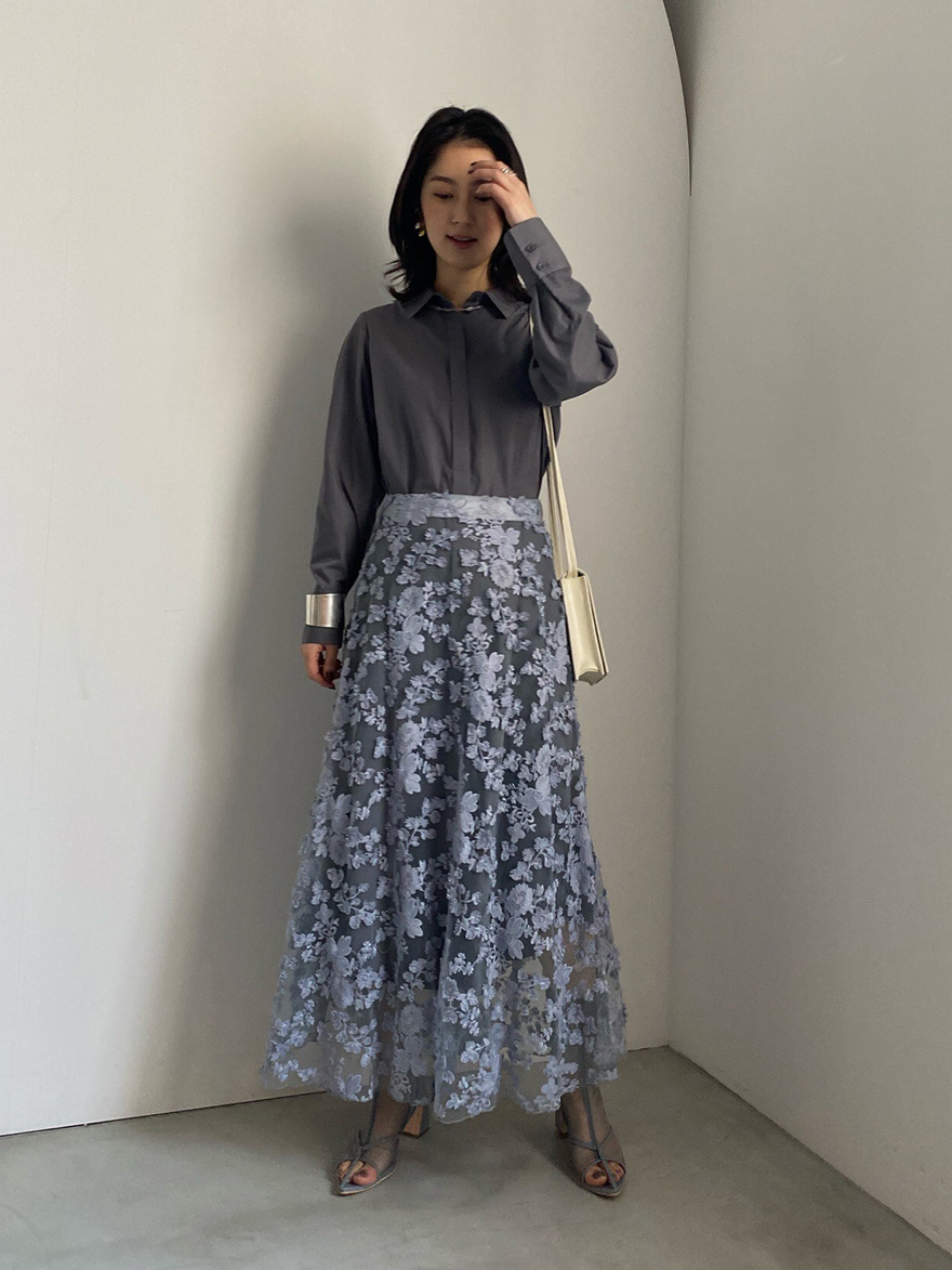 yu_LACE LAYERED SHIRT DRESS | AMERI