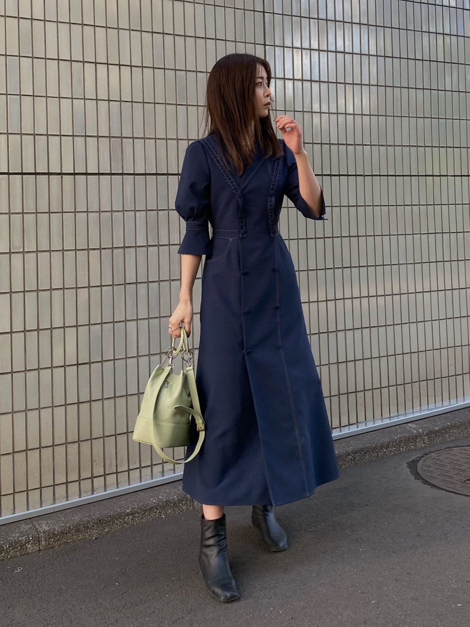 ayumi_TAILOR SUSPENDER DRESS