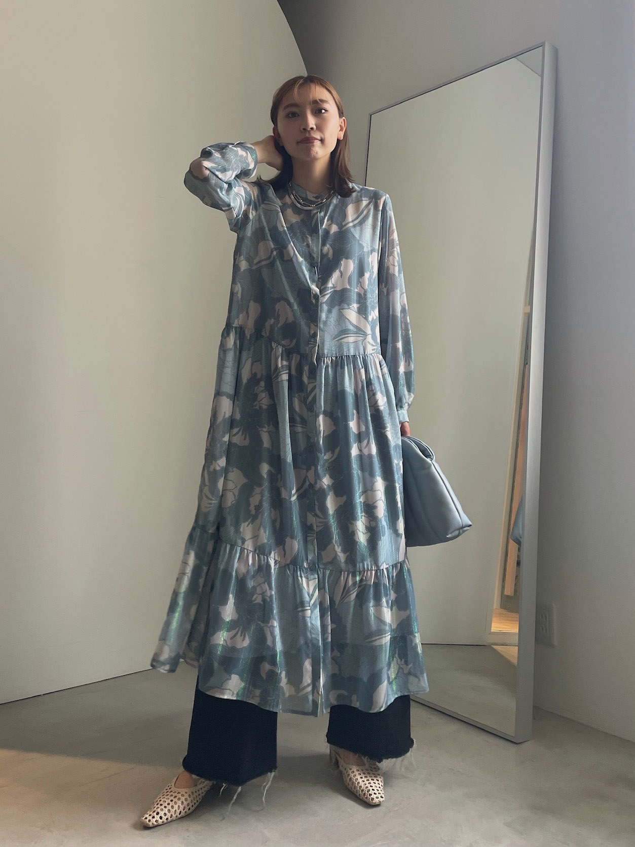 kaori_OLIVIA GATHER SHIRT DRESS | AMERI