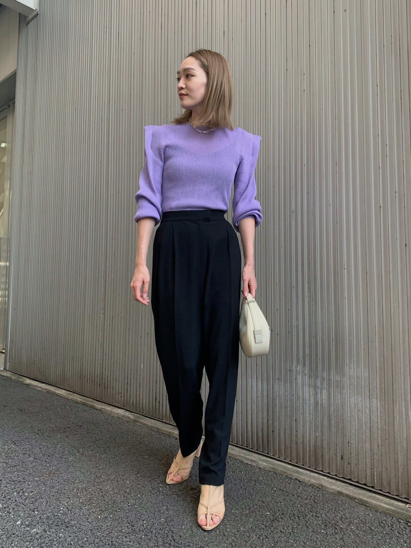 mai_GEORGETTE TAPERED PANTS