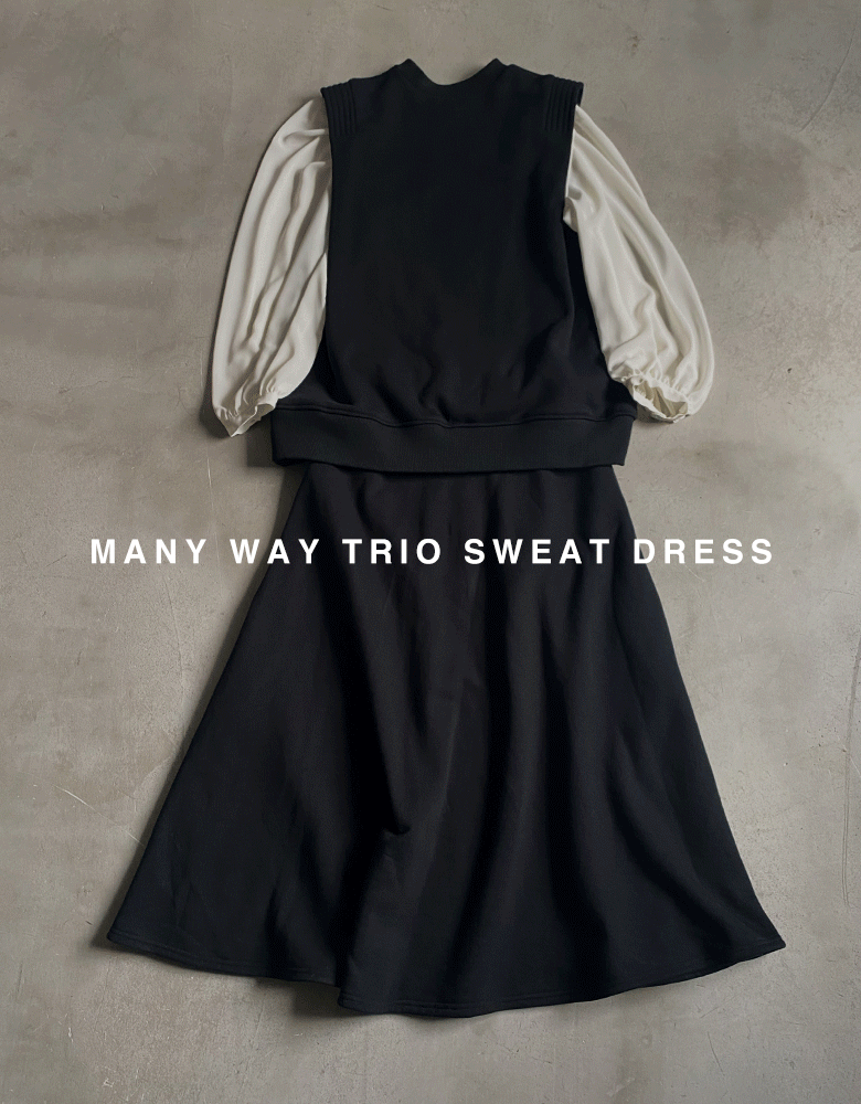 MANY WAY TRIO SWEAT DRESS